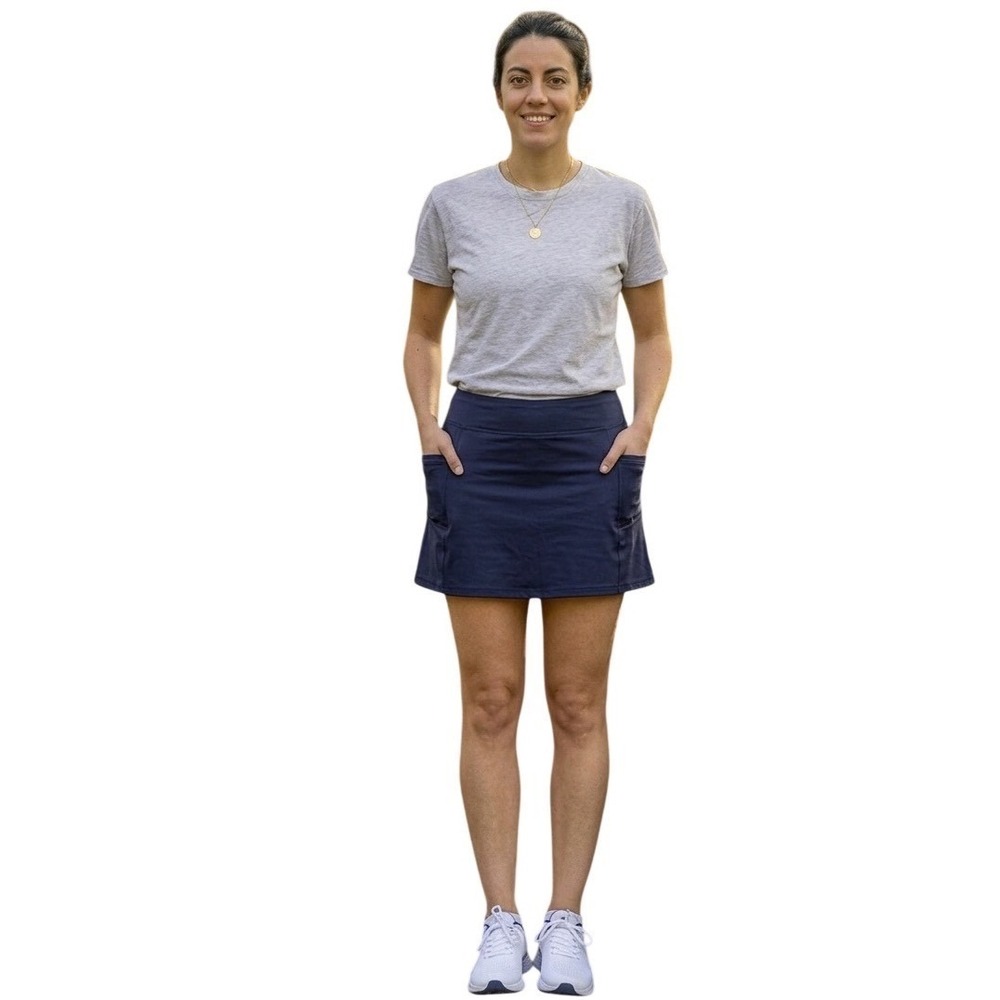 Skechers Womens Navy Blue Active Athletic Skort Tennis Golf Skirt Size XL